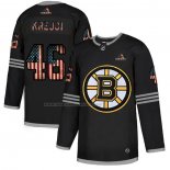 Maglia Hockey Boston Bruins David Krejci 2020 USA Flag Nero
