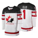 Maglia Hockey Canada Colten Ellis 2018 Iihf World Championship Giocatore Bianco
