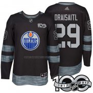 Maglia Hockey Edmonton Oilers Leon Draisaitl 1917-2017 100th Anniversario Nero