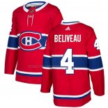 Maglia Hockey Montreal Canadiens Jean Beliveau Home Autentico Rosso