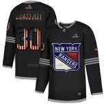 Maglia Hockey New York Rangers Henrik Lundqvist 2020 USA Flag Nero