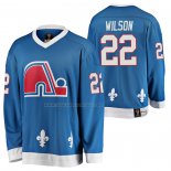 Maglia Hockey Quebec Nordiques Colin Wilson Heritage Vintage Replica Blu
