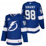 Maglia Hockey Tampa Bay Lightning Mikhail Sergachev Autentico Home 2018 Blu