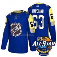 Maglia Hockey 2018 All Star Boston Bruins Brad Marchand Autentico Blu