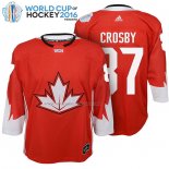Maglia Hockey Bambino Canada Sidney Crosby 2016 World Cup Rosso