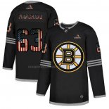 Maglia Hockey Boston Bruins Brad Marchand 2020 USA Flag Nero