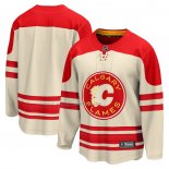 Maglia Hockey Calgary Flames 2023 Nhl Heritage Classic Premier Breakaway Crema Rosso