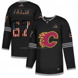 Maglia Hockey Calgary Flames Frolik 2020 USA Flag Nero