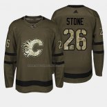 Maglia Hockey Calgary Flames Michael Stone 2018 Salute To Service Verde Militare