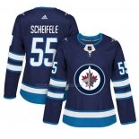 Maglia Hockey Donna Winnipeg Jets Mark Scheifele Home Autentico Giocatore Blu