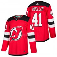 Maglia Hockey New Jersey Devils Mirco Mueller Autentico Home 2018 Rosso