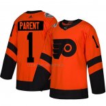 Maglia Hockey Philadelphia Flyers Bernie Parent Autentico 2019 Stadium Series Arancione