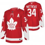 Maglia Hockey Toronto Maple Leafs Auston Matthews Alternato Rosso
