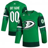 Maglia Hockey Anaheim Ducks 2023 St. Patrick's Day Autentico Personalizzate Verde