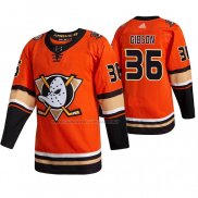 Maglia Hockey Anaheim Ducks John Gibson Tercera Alternato Arancione