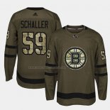Maglia Hockey Boston Bruins Tim Schaller 2018 Salute To Service Verde Militare