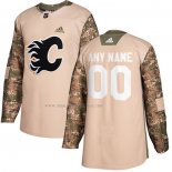 Maglia Hockey Calgary Flames Personalizzate Autentico 2017 Veterans Day Stitched Camuffamento