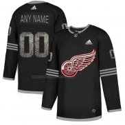Maglia Hockey Detroit Red Wings Personalizzate Black Shadow Nero