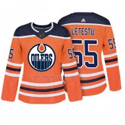 Maglia Hockey Donna Edmonton Oilers Mark Letestu Autentico Giocatore Arancione