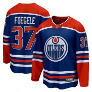 Maglia Hockey Edmonton Oilers Warren Foegele Home Breakaway Blu