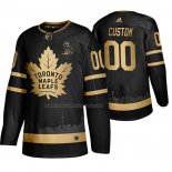 Maglia Hockey Golden Edition Toronto Maple Leafs x Ovo Personalizzate Golden Limited Edition Nero