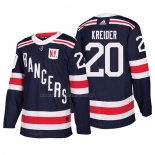 Maglia Hockey New York Rangers Chris Kreider Autentico 2018 Winter Classic Blu