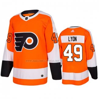 Maglia Hockey Philadelphia Flyers Alex Lyon Home Autentico Arancione