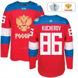 Maglia Hockey Rusia Nikita Kucherov Premier 2016 World Cup Rosso