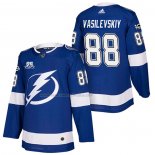 Maglia Hockey Tampa Bay Lightning Andrei Vasilevskiy Autentico Home 2018 Blu
