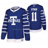 Maglia Hockey Toronto Maple Leafs Zach Hyman Throwback Autentico Blu