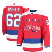 Maglia Hockey Washington Capitals Carl Hagelin Alternato Autentico Rosso