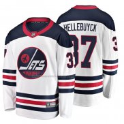 Maglia Hockey Winnipeg Jets Connor Hellebuyck Heritage Breakaway Bianco