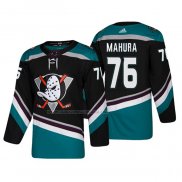 Maglia Hockey Anaheim Ducks Josh Mahura Alternato 25th Aniversario Third Autentico Nero