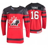 Maglia Hockey Canada Akil Thomas 2020 Iihf World Junior Championship Rosso