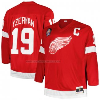 Maglia Hockey Detroit Red Wings Steve Yzerman Mitchell & Ness Big & Tall Captain Patch Blue Line Rosso