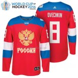 Maglia Hockey Rusia Alexander Ovechkin Premier 2016 World Cup Rosso