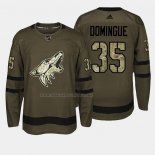 Maglia Hockey Arizona Coyotes Louis Domingue 2018 Salute To Service Verde Militare