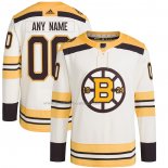 Maglia Hockey Boston Bruins 100th Anniversary Primegreen Autentico Personalizzate Crema