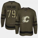 Maglia Hockey Calgary Flames Micheal Ferland 2018 Salute To Service Verde Militare