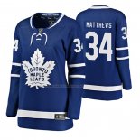 Maglia Hockey Donna Toronto Maple Leafs Auston Matthews Home Breakaway Giocatore Blu
