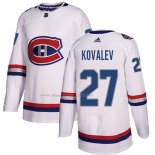 Maglia Hockey Montreal Canadiens Alexei Kovalev Autentico 2017 100 Classic Bianco