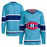 Maglia Hockey Montreal Canadiens Reverse Throwback Autentico Blank Blu