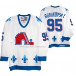 Maglia Hockey Quebec Nordiques Andre Burakovsky Heritage Vintage Replica Bianco