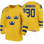Maglia Hockey Suecia Henrik Lundqvist Home 2020 Iihf World Giallo