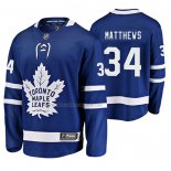 Maglia Hockey Toronto Maple Leafs Auston Matthews Home Breakaway Giocatore Blu