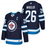 Maglia Hockey Winnipeg Jets Blake Wheeler Autentico Home 2018 Blu