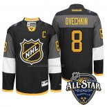 Maglia Hockey 2016 All Star Washington Capitals Alex Ovechkin Captain Nero