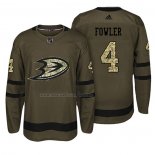Maglia Hockey Anaheim Ducks Cam Fowler Salute To Service Verde Militare