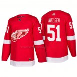Maglia Hockey Detroit Red Wings Frans Nielsen New Outfitted 2018 Rosso