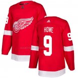 Maglia Hockey Detroit Red Wings Gordie Howe 9 Home Autentico Rosso